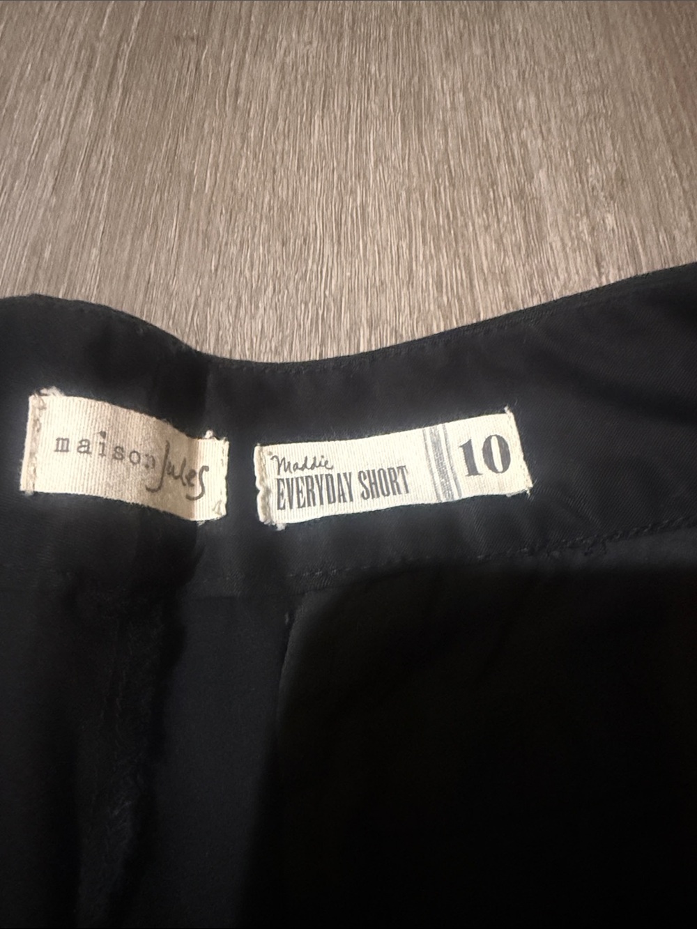 Maison Jules Black High-Rise Women's Shorts - Picture 2 of 5